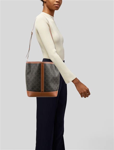 celine triomphe bucket bag medium|celine the triomphe bag.